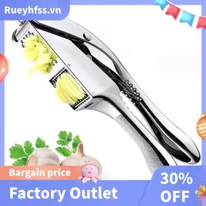 Máy ép tỏi và máy thái lát bằng thép không gỉ 2 trong 1, Máy xay và máy nghiền tỏi chức năng kép, Máy ép tỏi cầm tay