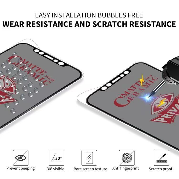 3 Mờ Chống Riêng Tư Phim Mềm Phim Bảo Vệ IPhone Thích Hợp Cho iPhone 17 16 15 14 13 12 11 Pro Max Air Plus XR X XS Max Bảo Vệ Màn Hình