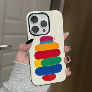 Ốp điện thoại họa tiết sọc nhiều màu 17pro Thích hợp cho iPhone 11 12promax 12 13 14 15 pro max Ốp điện thoại 14promax 15pro 16 Pro max 17 17promax Vỏ