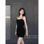 Pure Desire Sling Hot Girl Slim-fit Slimmer Look Phong Cách Mới Nhỏ Skinny Váy Đen Váy Ngắn