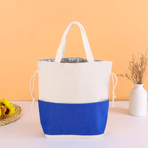 Tote Ăn Trưa Thẩm Mỹ Có Giấy Nhôm Lót Cao Cấp Nặng Can-vas Vải Đường Bộ Du Lịch Ô Tô Bảo Quản Thực Phẩm