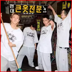 YB1 2026 LNGSHOW album mới 4SHOCKOIZ MIXTAPE KPOP Áo thun ngắn tay áo thun BY1