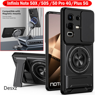 Mới Ống Kính Trượt Funda Cho Infinix Note 50X 5G Ốp Lưng Vòng Từ Tính Cho Infinix Note 50S 50 Pro 4G Plus 5G Vỏ Giáp Đứng
