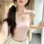Mùa hè 2026 Áo yếm hoa hai vai phong cách mới phiên bản Hàn Quốc ootd Áo ngực lưng đẹp Một Dopamine tinh tế