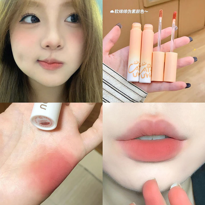 Cappuvini Son Bùn Màu Nude Cam Nhung Lì Mờ Mềm Mịn Tiệp Da Không Dính Cốc Tự Nhiên Học Sinh Style Hàn Nữ