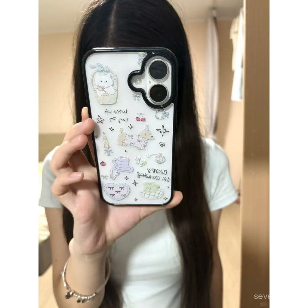 Ốp Điện Thoại Thích Hợp Cho iPhone 7 8 X XS XR XSMAX 11 12 13 14 15 16 17 Pro max Plus Air Happy Dog Party Vỏ Bảo Vệ Chống Sốc Chống Sốc Bao Gồm Tất Cả VOZ5