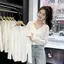 Mùa Hè Trắng Mỏng Phong Cách Chống Nắng Dệt Kim Nhỏ Cardigan Phong Cách Lười Retro Rời Giữa Chiều Dài Áo Khoác Thoáng Khí Thoáng Khí Mỏng Hơn