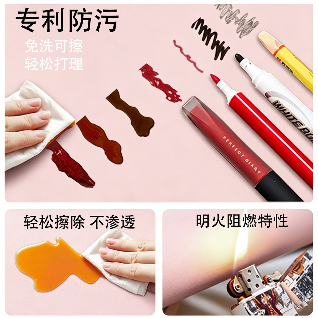 thảm trải bàn làm việc silicon màu pastel miếng lót chuột cỡ lớn chống nước chịu nhiệt viết chữ êm ái cho văn phòng học sinh
