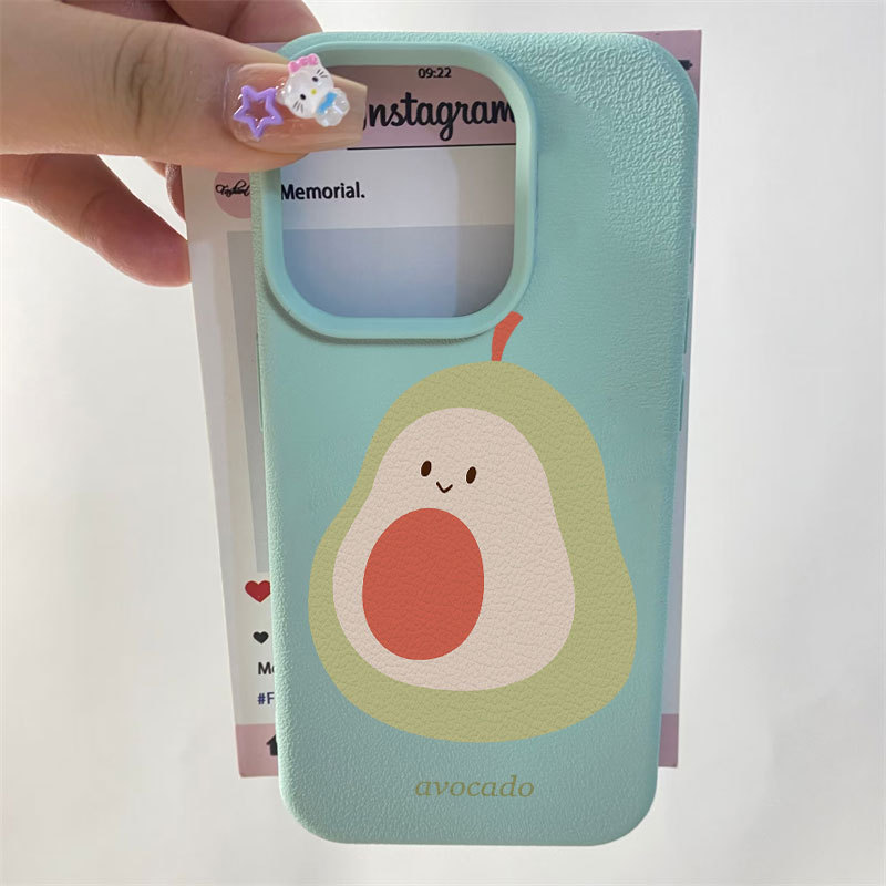 Ốp bảo vệ điện thoại di động kết cấu da bơ cho iPhone 7/7plus/8/8plus/x/xs/11/12/13/14/pro/max/plus/promax