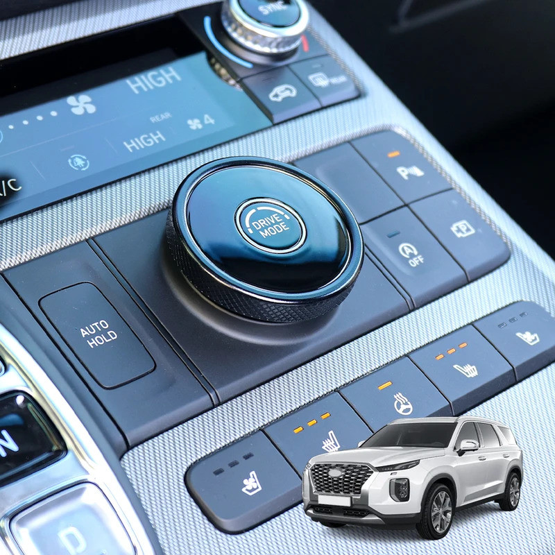 Dành Cho Xe Hyundai Palisade 2020-2025 / NEXO / Santa FE / MOHAVE 1 Chiếc Nhôm Điều Khiển Trung Tâm Bánh Răng Dịch Chuyển Điều Chỉnh Núm Viền Phụ Kiện