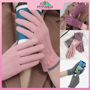 MYPANDA Găng Tay Thời Trang Da Lộn Cho Phụ Nữ - Ấm Áp Mùa Đông, Dùng Cho Màn Hình Cảm Ứng