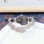 Vòng tay cáo Obsidian bạc tự nhiên dành cho nữ - Cáo chạm khắc 3D - Hạt 8mm - Trang trí bạc - Thủ công - Lý tưởng cho nữ
