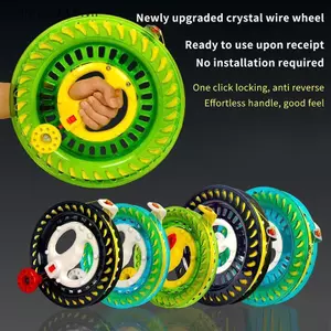SRVN 1 Miếng Ngoài Trời Tròn Màu Xanh Cầm Cho Fying Diều 100-400M Diều Cuộn Dây Bánh Xe Lửa Dây Tay Cầm Bay Dụng Cụ Dây Xoắn.