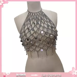 YOI Shimmering Hợp Kim Chestpiece Trang Sức Có Thể Tháo Rời Đính Hạt Thiết Kế Phù Hợp Cho Cosplay Nightlife Trang Phục