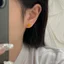 Bông tai bạc vàng mã não S925 thiết kế đơn giản, phù hợp phong cách sang trọng