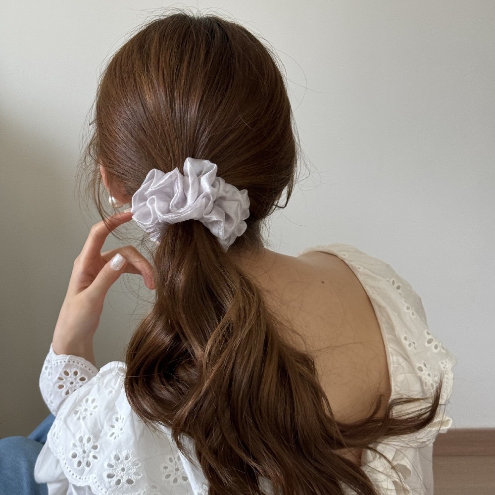 Hululu - Dây buộc tóc scrunchy lông tơ ngọt ngào, phong cách mới, phù hợp cho mọi cuộc vui