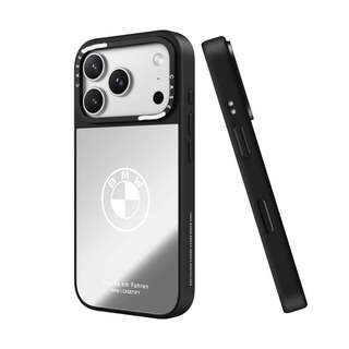 CASECASE X BMW Đen Sưu Tập Ốp Lưng Đen & Bạc Gương Hút Từ Tính IPhone Dành Cho IPhone 17 Air 16 15 14 13 12 Pro Max Plus Ốp Lưng Cứng Có Hộp Khắc Logo