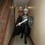 GC1 Phong Cách Tối Thời Trung Cổ Hiệp Sĩ Cosplay Bộ Xương Chiến Binh Trang Phục Halloween Mũi Mặt nạ Trang Phục Trọn Bộ GC1