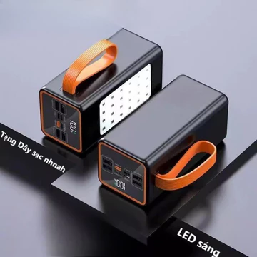 6.(Tặng Cáp Sạc Nhanh)sạc dự phòng 150000mAh 90000mAh sạc nhanh pin 120W dung lượng lớn có sẵn nhiều dây sạc
