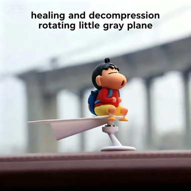 Trang trí xe hơi Crayon Shin Chan Xoay máy bay nhỏ Trang trí bảng điều khiển hoạt hình