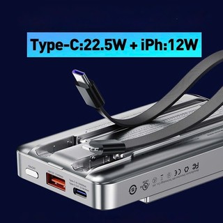 Pin sạc dự phòng Wekome WP-38 10000mAh sạc nhanh 22.5W không dây thiết kế trong suốt cực chất