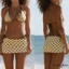 Bikini Nữ Áo Dây In Chấm Bi kèm Váy Che Chắn - Bộ Tắm 3 Mảnh Hè