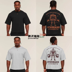 Áo thun thể thao oversize cổ tròn họa tiết in hình, phù hợp unisex