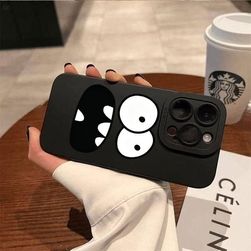 Ốp lưng iPhone họa tiết mặt ngộ nghĩnh dễ thương, silicone lỏng mềm - iP 7/8/X/XS/11/12/13/14/15/16/17/Plus/Pro/Max/Air