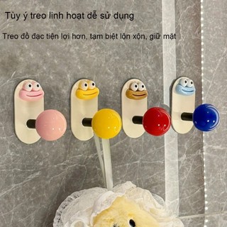 🏵️🏵️Miếng Dán Móc Treo Đồ Mặt Cười Nhiều Màu Treo Đồ Buộc Tóc Khăn Tắm Dễ Thương ，Miệng lớn Quái vật Móc khóa Giá để đồ