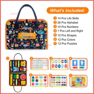 Bảng bận rộn Đồ chơi du lịch cho trẻ 1–4 tuổi, Montessori, cảm giác, học tập, bảng hoạt động, giáo dục