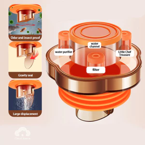 Nút bịt chống chảy ngược, khử mùi cho ống thoát nước nhà bếp, ống thoát nước sàn nhà, ống thoát nước bốn chiều cho máy