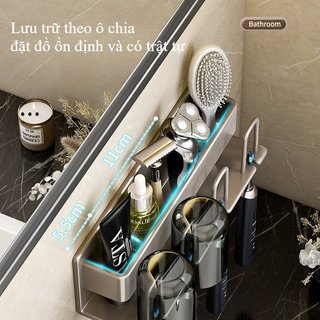 Giá đỡ bàn chải đánh răng treo tường Giá đỡ phòng tắm bằng nhôm Máy khoan miễn phí Chống rỉ sét 20Kg