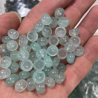 Băng Ánh Sáng Dầu Cyan Bashan Ngọc Ngọc Miếng Đệm Miếng Đệm Khóa An Toàn Rời Hạt Vòng Tay Tự Làm Phụ Kiện