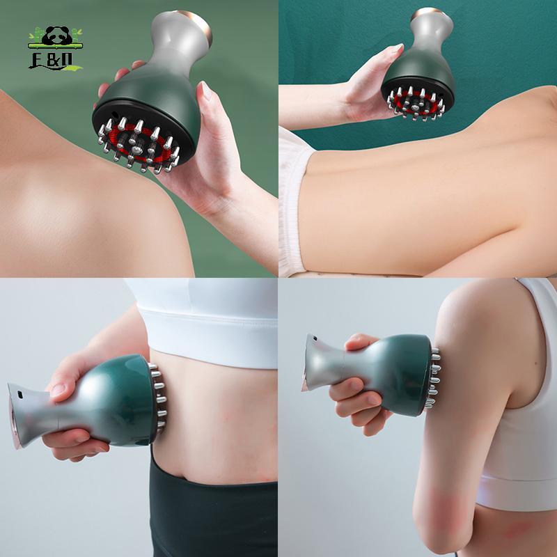 [F & O] Máy mát xa Guasha có thể sạc lại Định hình cơ thể Làm nóng Kinh tuyến Bàn chải cạo giải độc bạch huyết Chế độ nạo vét chất béo EMKK