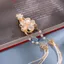 Phụ kiện tóc phong cách cổ Hanfu Trung Quốc với tua rua acacia và ngọc trai