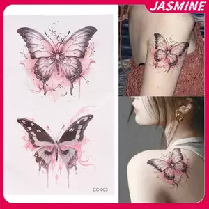 JASMINE 1 Tấm Bướm Nhiều Màu Sắc Hình Xăm Tạm Thời Dành Cho Nữ Hình Xăm Giả Stier Người Lớn Mặt Tay Cơ Thể Nghệ Thuật Hình Xăm JASMINE