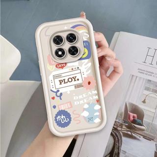 Ốp Lưng Cho Redmi Note 14 Pro 5G Phim Hoạt Hình Silicon Mềm Vỏ Điện Thoại TPU Nhãn Nụ Cười Hoa Thiên Thần Mắt Mặt Sau Chống Sốc