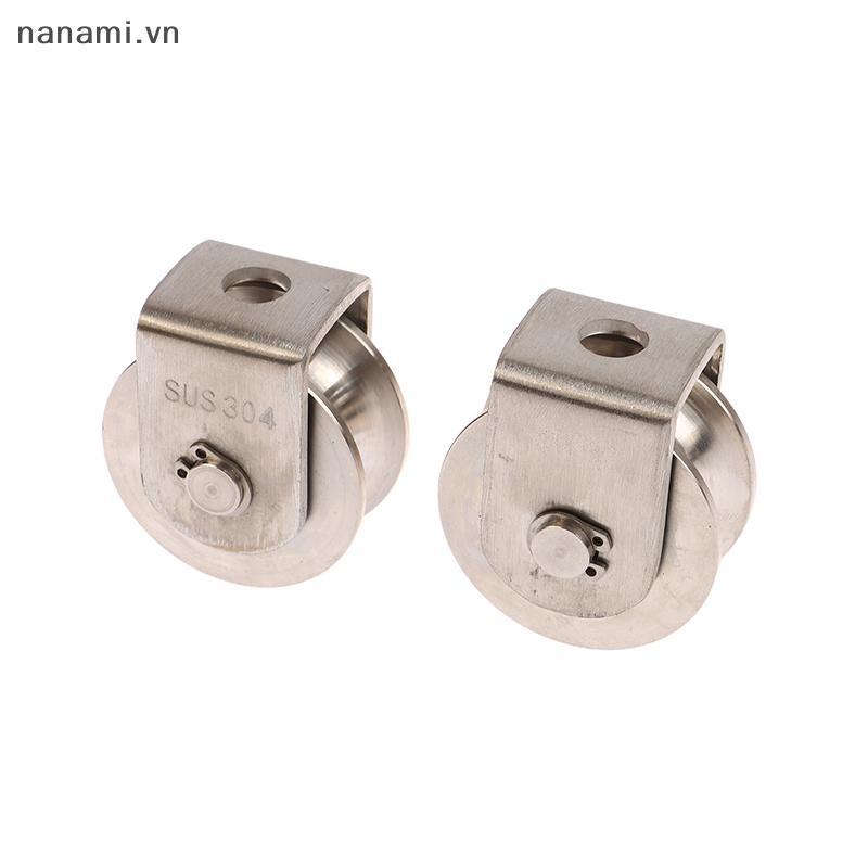 [nanami] Vòng bi bánh xe ròng rọc thép không gỉ chịu lực nặng 48mm đường kính