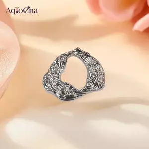 AqToCna Thời Trang Lớn Tuyên Bố Không Đều Kim Loại Tròn Lát Thổ Cẩm Dành Cho Nữ Cá Tính Mới Trang Sức Thổ Cẩm Chân AqToCna