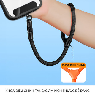 Dây Đeo Cổ Tay Gắn Điện Thoại Popkon Tự Siết Chống Rơi Gắn Qua Ốp