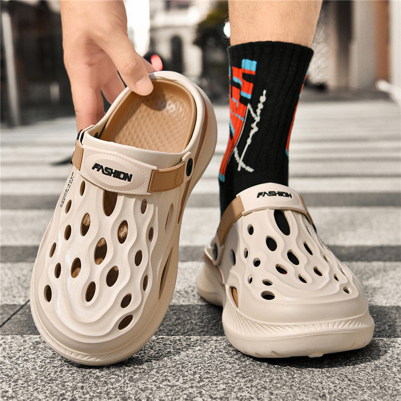 【hàng hóa hiện tại】Dép thể thao tăng chiều cao cho nam - EVA nhẹ và chống nước, đế dày 5cm COD