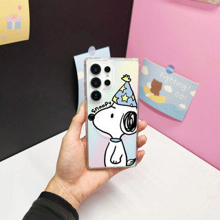 Dành Cho Samsung s26 Ultra S25 FE S25 Ultra Ốp Lưng S24 Ultra S24 FE Hoạt Hình Dễ Thương A56 17 16 15 14 13 12 pro max Từ S23 Siêu Cứng Trong Suốt Màu Mũ Chó Trắng