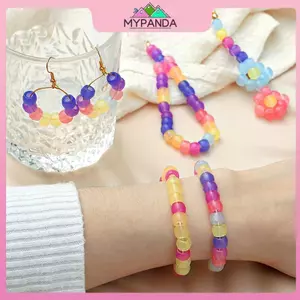 MYPANDA 100 Chiếc Màu Đổi Hạt UV Màu Hỗn Hợp Phát Sáng Trong Bóng Tối Hạt DIY Trang Sức Làm Vòng Tay Nelace.