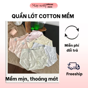 Combo 3–5 Quần Lót Nữ Cotton Cạp Cao Co Giãn 4 Chiều Mềm Mịn Thoáng Khí Ôm Gọn May Soft QL12M- màu ngẫu nhiên