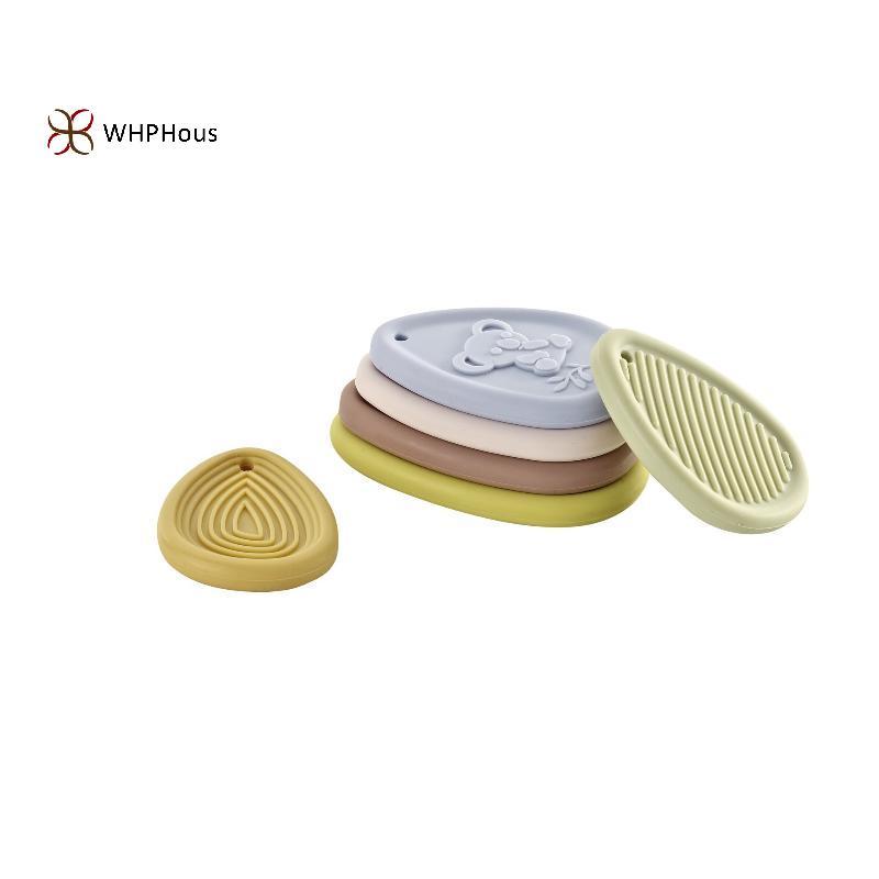 < WHPHous-t > Đồ chơi Fidget dành cho người lớn Tự kỷ Trẻ em Bộ 6 viên đá silicon kết cấu Làm dịu cảm giác Hỗ trợ lo âu Thời gian chơi Đẹp
