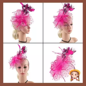 Phụ kiện tóc cô dâu độc đáo Li Fascinator có băng đô và trang trí tóc bướm