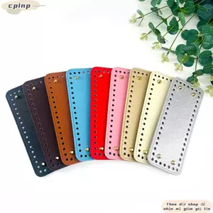 CPINCP Túi Dài Đáy, Hình Chữ Nhật Chống Mài Mòn Túi Móc Đáy, DIY Làm Túi Ví Da PU Có Lỗ Túi Dệt Kim Đế Túi Phụ Kiện