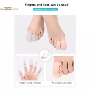 TRTR Silicone Ngón Chân Bảo Vệ Nhiều Màu Chống Trầy Xước Chăm Sóc Bàn Chân Ngón Tay Cái Vỉ Có Lỗ Che Đau Ống Ngô Giảm Ngón Chân Tay VN