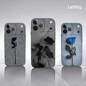 TP-1 Thời Trang Hoa Đen Ốp Lưng Điện Thoại IPhone 17 16 15 14 13 12 11 Pro Max Plus Mini Đen Mờ Vỏ Mềm Funda