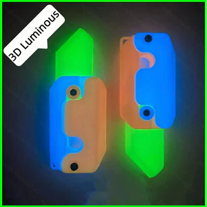 HT3 Dạ Quang 3d In Trọng Lực Củ Cải Dao Đồ Chơi Cho Trẻ Em Giảm Căng Thẳng Fidget Đồ Chơi Quà Tặng Củ Cải Dao Đẩy Thẻ Đồ Chơi Mini